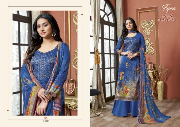 Fyra Maanvi Fancy Cotton Designer Embroidery Dress Materials